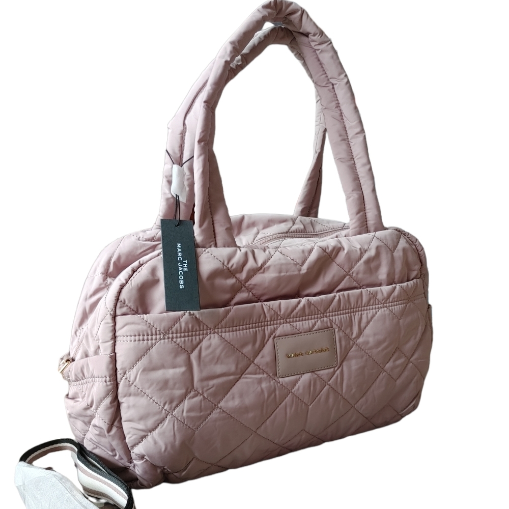 Marc Jacobs Weekender Nylon Quilted Large Duffle Satchel Crossbody Bag - Picture 13 of 16